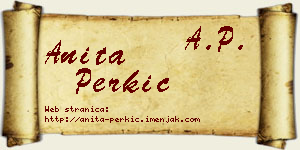 Anita Perkić vizit kartica